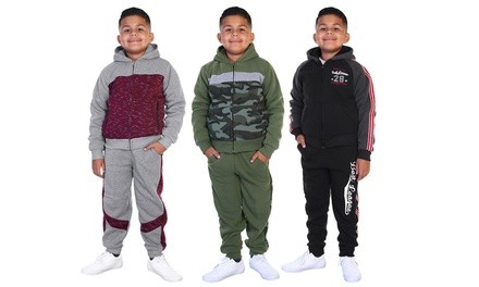 Big Boys' Sherpa-Lined Hoodie and Fleece Joggers Sets