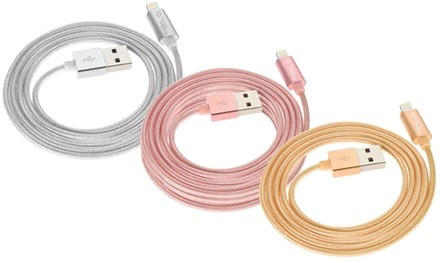 Metallix Apple-Certified 6-Ft. & 10-Ft. Lightning Cable (1-, 2-, or 3-Pack)