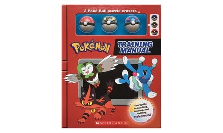 Pokemon Training Manual with Poke Ball Erasers