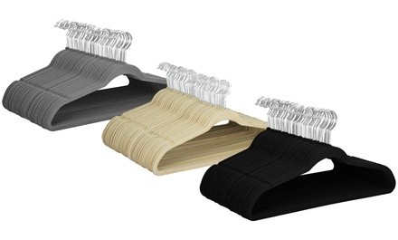 Velvet Non-Slip Space-Saving Hangers (25, 50, or 100-Pack)