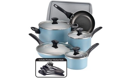 Farberware Dishwasher Safe Nonstick Aluminum Cookware Set (15-Piece)