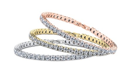 12.00 CTTW Tennis Bracelet Made with Swarovski Crystals (1 or 3-Pack)