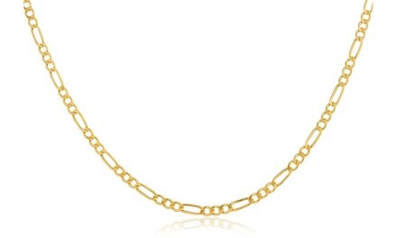 14K Gold 2mm Italian Figaro Chain Necklace by Moricci