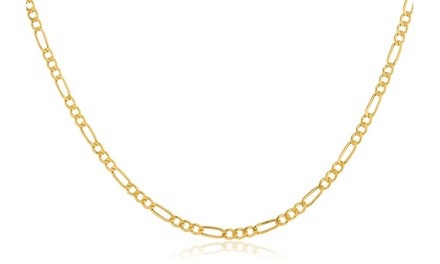 14K Gold 2mm Italian Figaro Chain Necklace by Moricci