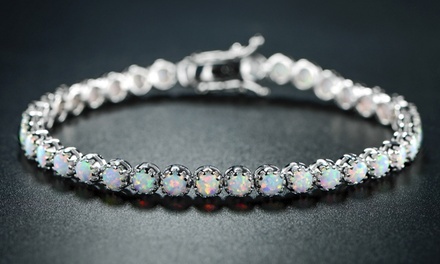 Fire Opal Tennis Bracelet by Peermont