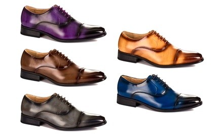 Gino Vitale Lace-up Cap-Toe Dress Shoes