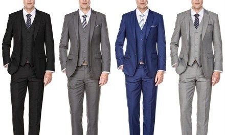 Braveman Men's Slim Fit Three-Piece Suits