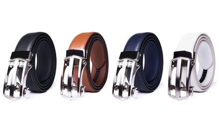 Men's Belts Ratchet Buckle Leather Dress Belt