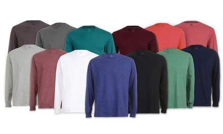 6-Pack Assorted Fruit of the Loom Long-Sleeve Tees (S-3XL)