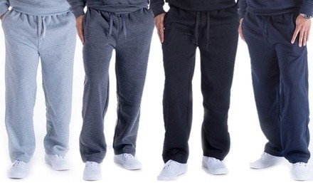 4-PK LeeHanton Men's Soft Straight Leg Sweatpants (S-5XL)