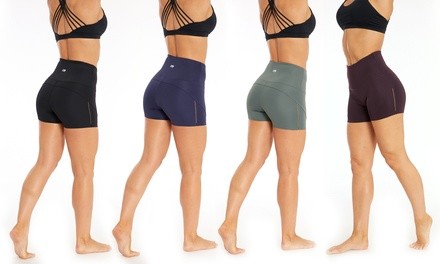 Marika Womens Active High Waist Workout Shorts