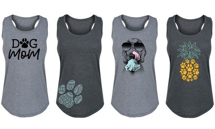 Women's Summertime Dog Mom Tanks. Plus Sizes Available.