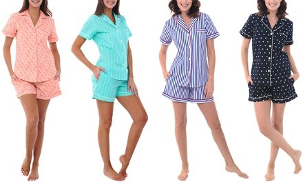 Alexander Del Rossa Women's Cotton Pajama Set. Plus Sizes Available.