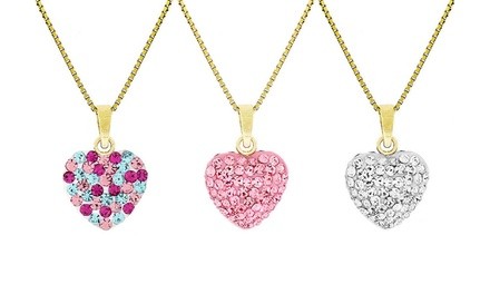 Child's Heart Pendants in Gold Plated Silver