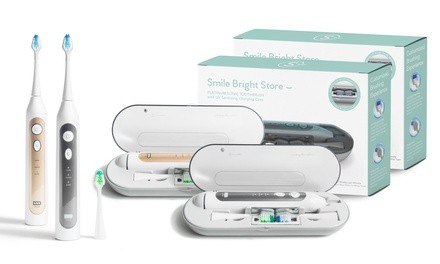 Smile Bright Store Elite Sonic Toothbrush with USB Rechargeable Sanitizing Storage Case