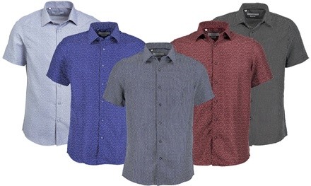 Monza Men's Casual Short-Sleeve Modern-Fit Shirt (S-2XL)