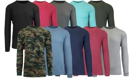 4-Pack Men's Waffle-Knit Thermal Shirts (S-5XL)