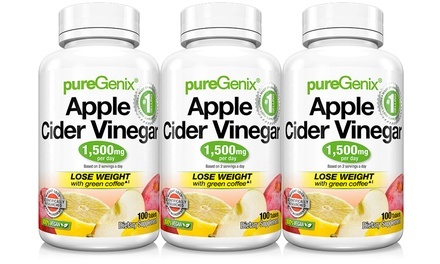 PureGenix Apple Cider Vinegar Supplement (100-, 200-, or 300-Count)