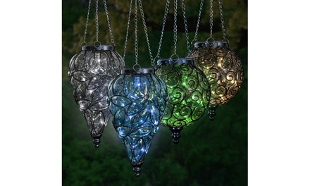 Solar Hanging Glass Lantern