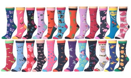 Frenchic Women's Socks with Humorous Prints (12 Pairs)