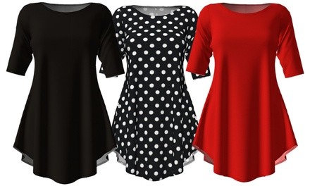 Bella Flore Women's Swing Tunic (2-Pack). Plus Sizes Available.