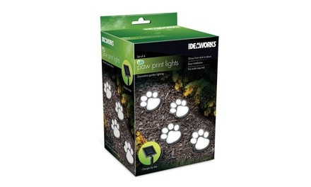 S/4 Solar Paw Print Lights