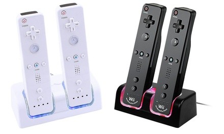 Wii Remote Charging Station with 2 Remote Batteries