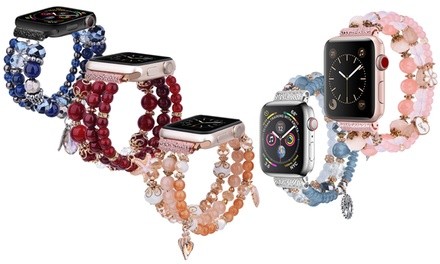 Beaded Bracelet Elastic Band for Apple Watch Series 1/2/3/4/5