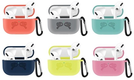 AirPods Pro Charging Case Cover with Carabiner (2-Piece) (LED Visible)