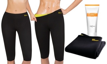 Sauna Slimming Capris with Anti-Cellulite Caffeine Cream (4 Oz.)