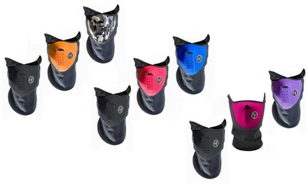 Neoprene Face & Neck Winter Ski Mask (3-Pack). Multiple Color Options Available