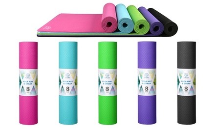 Anti-Tear Exercise Yoga Mat with Carrier Strap