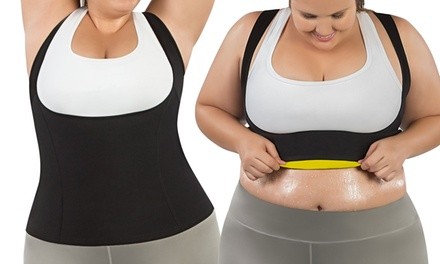 Women's Sauna Waist Trimmer Shirt. Plus Sizes Available