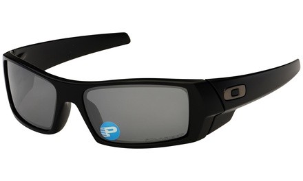 Oakley Gascan Men's Sunglasses with Matte-Black Frame and Polarized Black-Iridium Lens