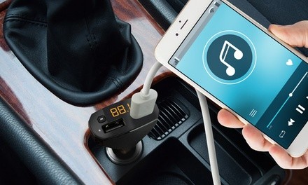 Aduro Bluetooth FM Transmitter with Dual-USB Car Charger