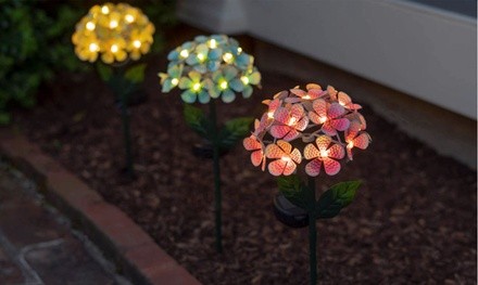 Touch Of ECO Solar LED Metal Flower Stake Lights (1-, 2-, or 3-Pack)