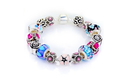 Genuine Murano Glass and Crystal Bracelet Made With Swarovski Crystals by Mina and Bloom