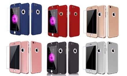 Slim 360 Degree Case with Tempered Glass for iPhone 6/6 Plus/7/7Plus 