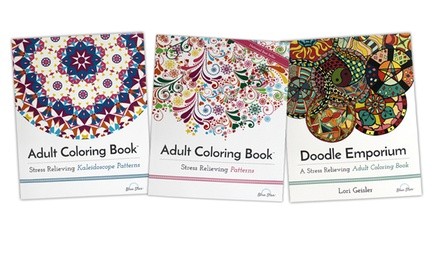 Adult Coloring Books: Patterns Collection (1- or 3-Pack)