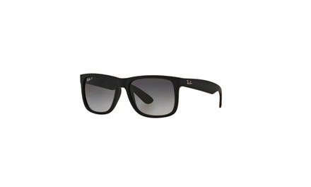 Ray-Ban 55mm Justin Wayfarer Sunglasses(Black/Polarized Gradient Grey)