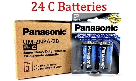 Panasonic Size C Super Heavy Duty Battery 24 Batteries