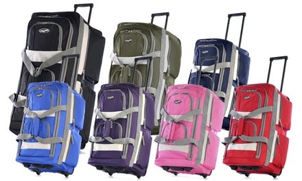 Olympia USA 8-Pocket Wheeled Duffel Bag (3 Sizes)