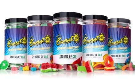 Organic CBD Infused Gummy Candy from Sunset CBD (2400mg)