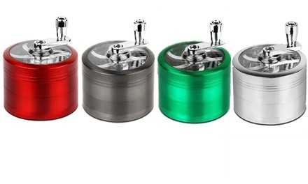 3-Chamber Herb and Tobacco Grinder with Hand Mill