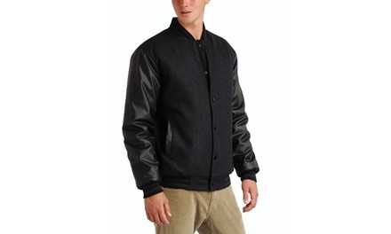 Maxxsel Men's Wool Blend Varsity Jacket