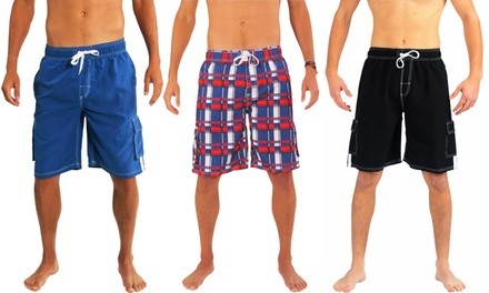 NORTY Men's Cargo Drawstring Swim Trunks (S-5XL)