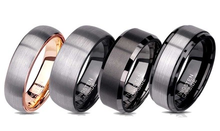 Men's Tungsten Carbide Stylish Band Rings