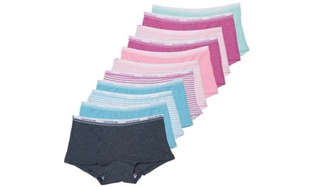 Fruit of the Loom Girls Cotton Boyshorts (11-Pack)