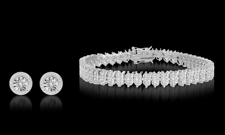 Free Diamante Diamond Accent Earrings with Purchase of Diamond Accent Bracelet