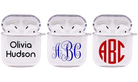 Customizable Full-Protective Clear Case for Airpods 1 and 2 by Pink Box (LED-Visible)